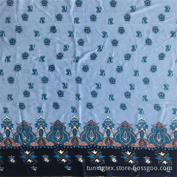 Rayon Border Print Fabric